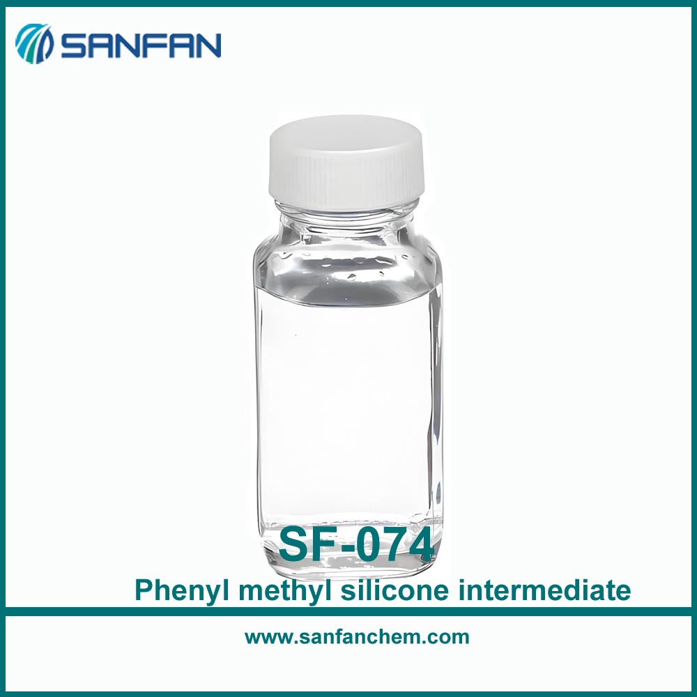 CAS No.: 68957-04-0 Liquid silicone resin for high temperature coatings. SF-074 is a methoxy-functional, solvent-free liquid phenyl methyl silicone intermediate.