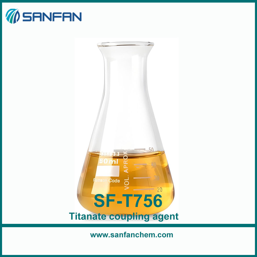 SF-T756 Bis(P,P-bis-ethylhexyl diphosphato)ethanediolato titanate Titanate coupling agent CAS No.:65467-75-6 china